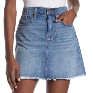 Madewell Denim Jean Mini Skirt McCarren Medium Wash